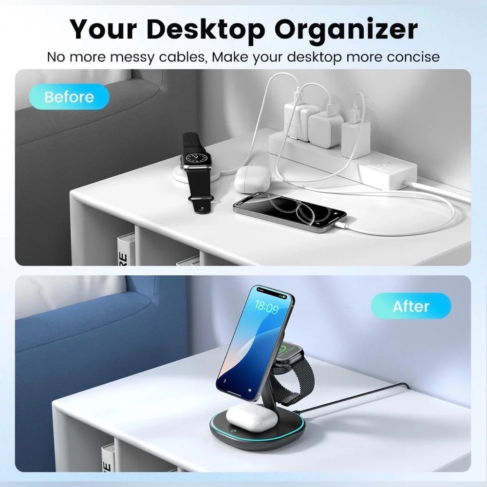 EnergyCell 3-in-1 Wireless Charging Station